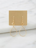 Gold Open Teardrop Minimalist Earrings