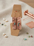 Turquoise Wrapped Copper Drop Earrings