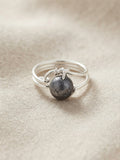 Charcoal Stone Wrap Ring