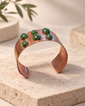 Emerald Stone Copper Cuff Bracelet