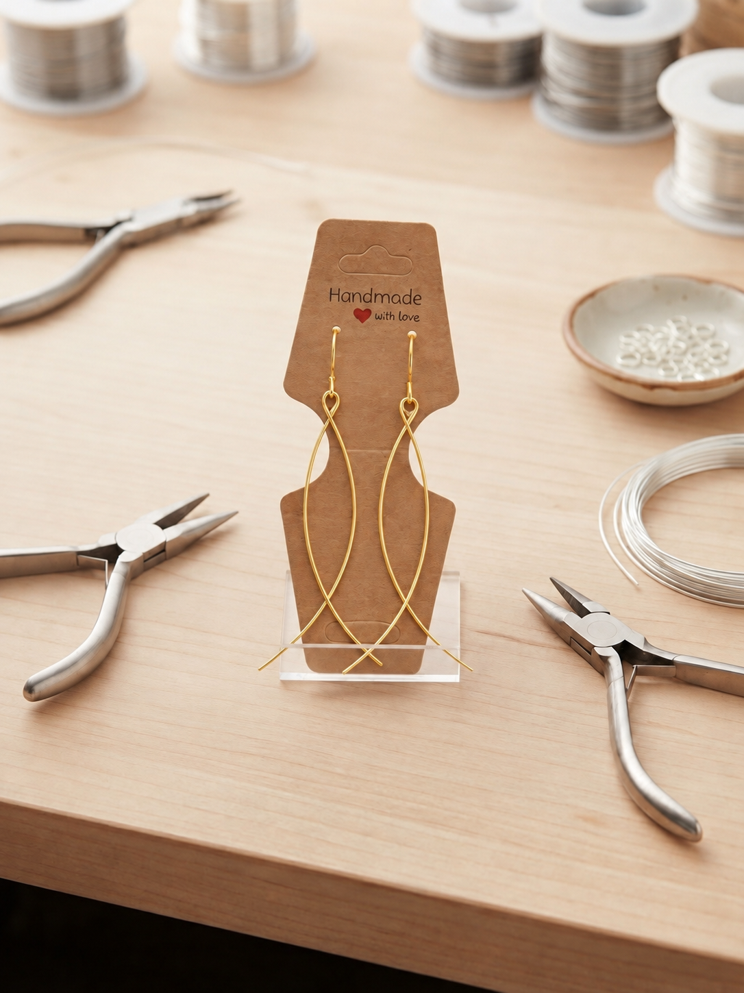 Gold Infinity Drop Earrings